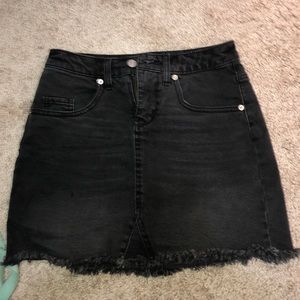 Black size 0 Jean Mini Skirt